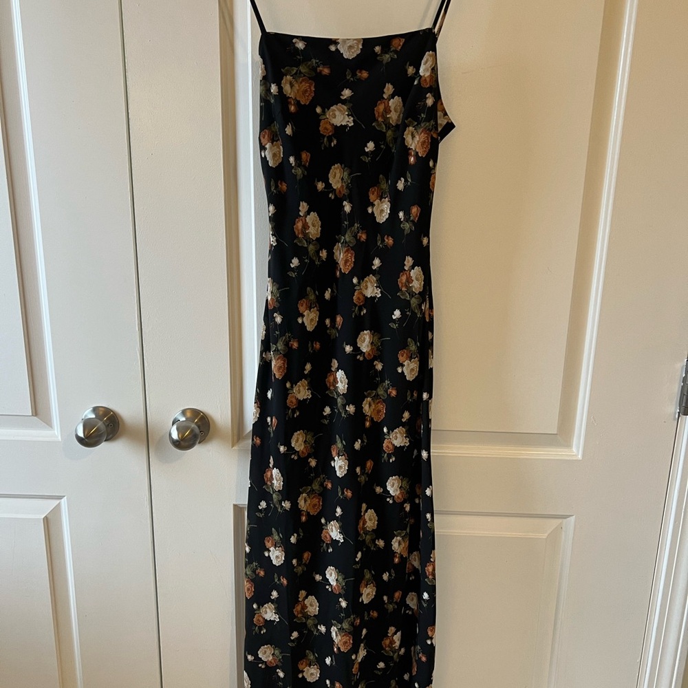 Floral Black Dress